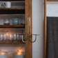 Two Arm Brass Candle Sconce
