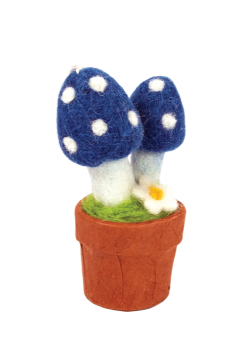 Magic Mushroom Ornament Blue