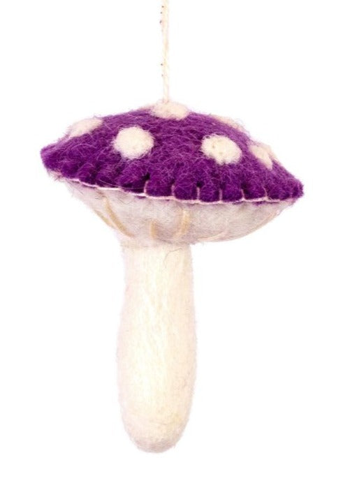 Wild Mushroom Ornament Purple