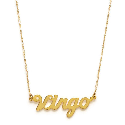Zodiac Script Necklace
