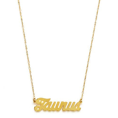 Zodiac Script Necklace