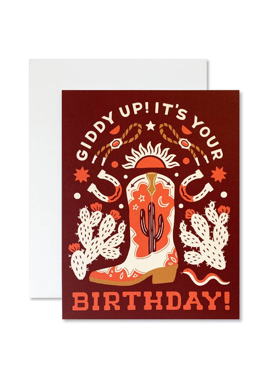 Giddy Up Birthday Card
