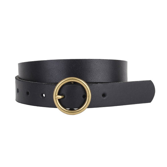 Circle Buckle Belt Black