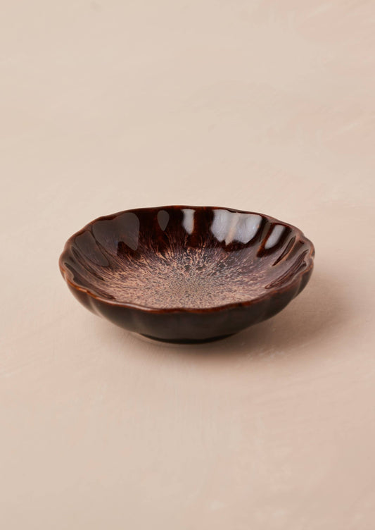 Ceramic Trinket Dish in Brinjal
