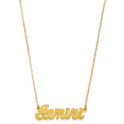 Zodiac Script Necklace
