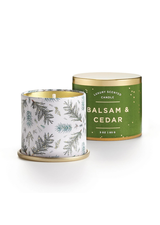 Balsam & Cedar Demi Tin Candle