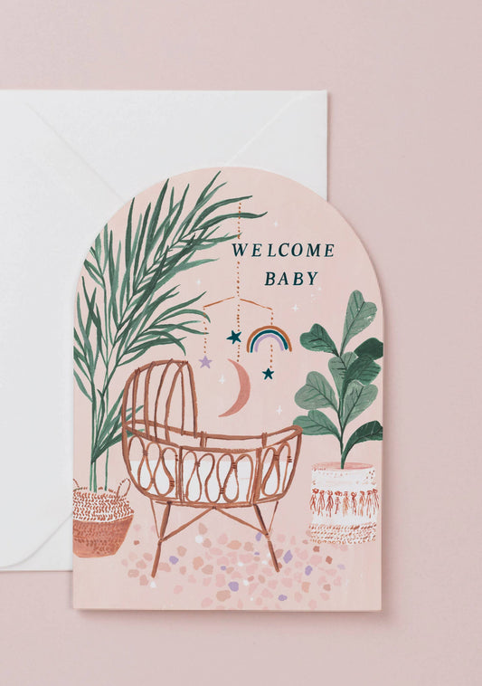 Welcome Baby Cradle Card