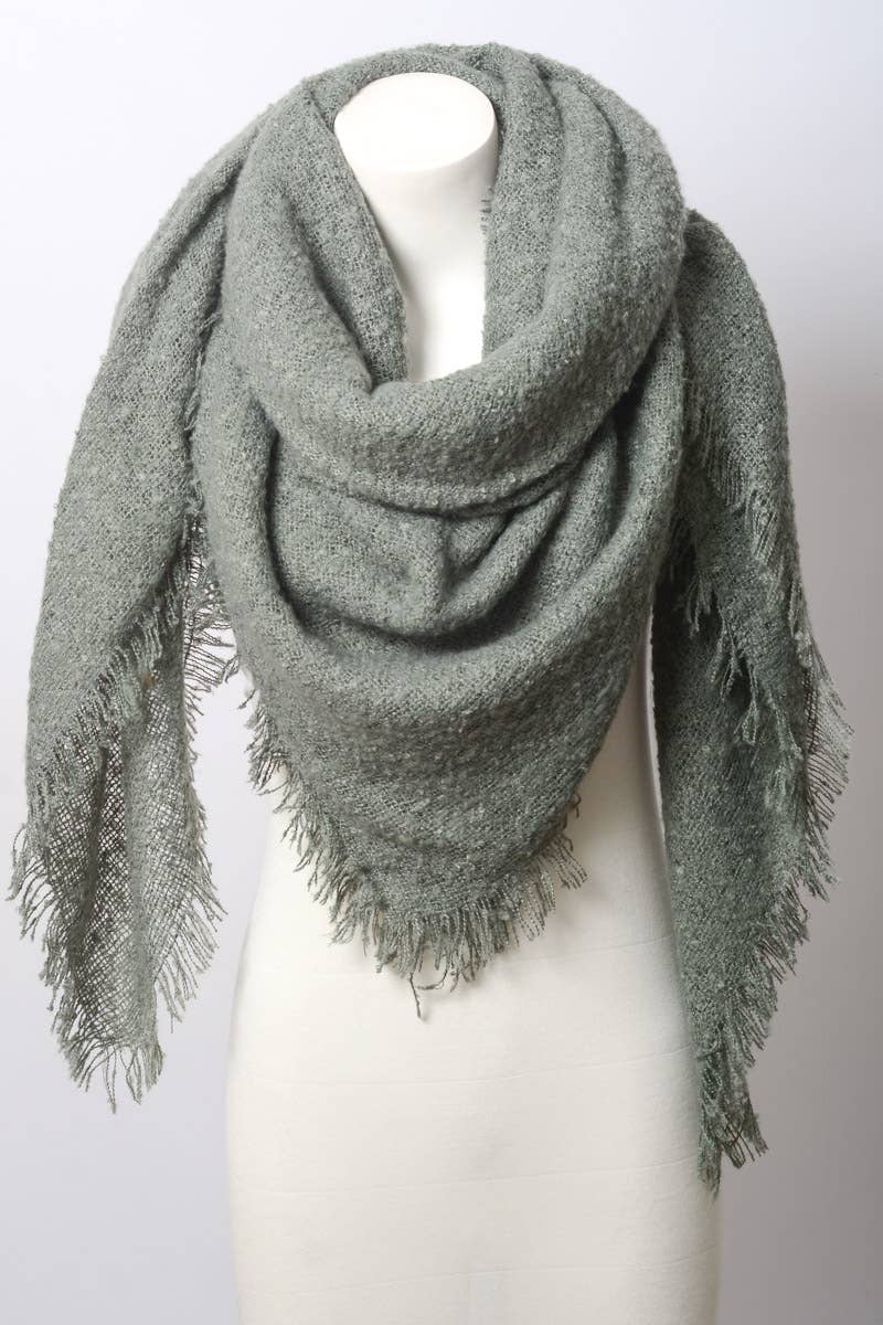 Woven Blanket Scarf | Sage