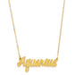 Zodiac Script Necklace