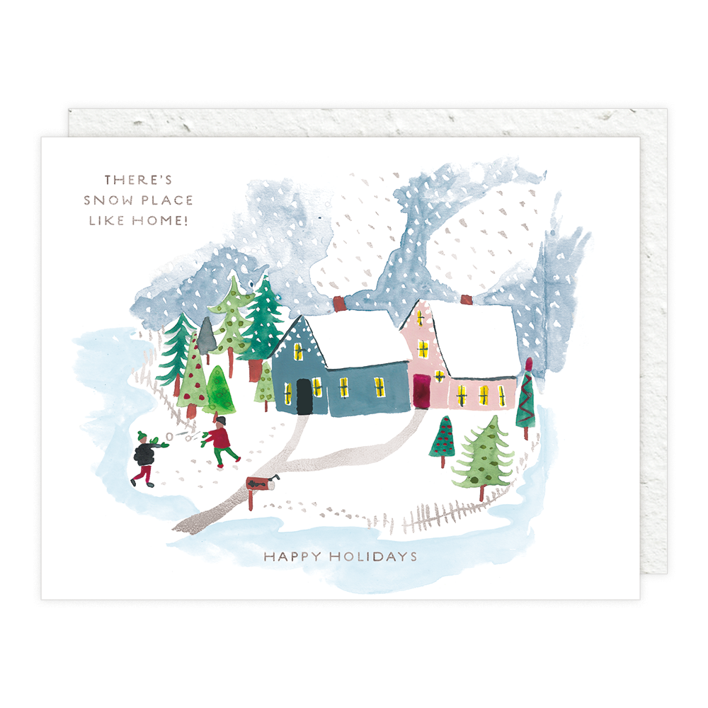 Winter Houses Holiday Card