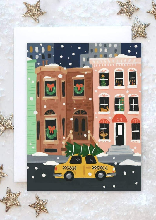 Holiday Brownstone Card