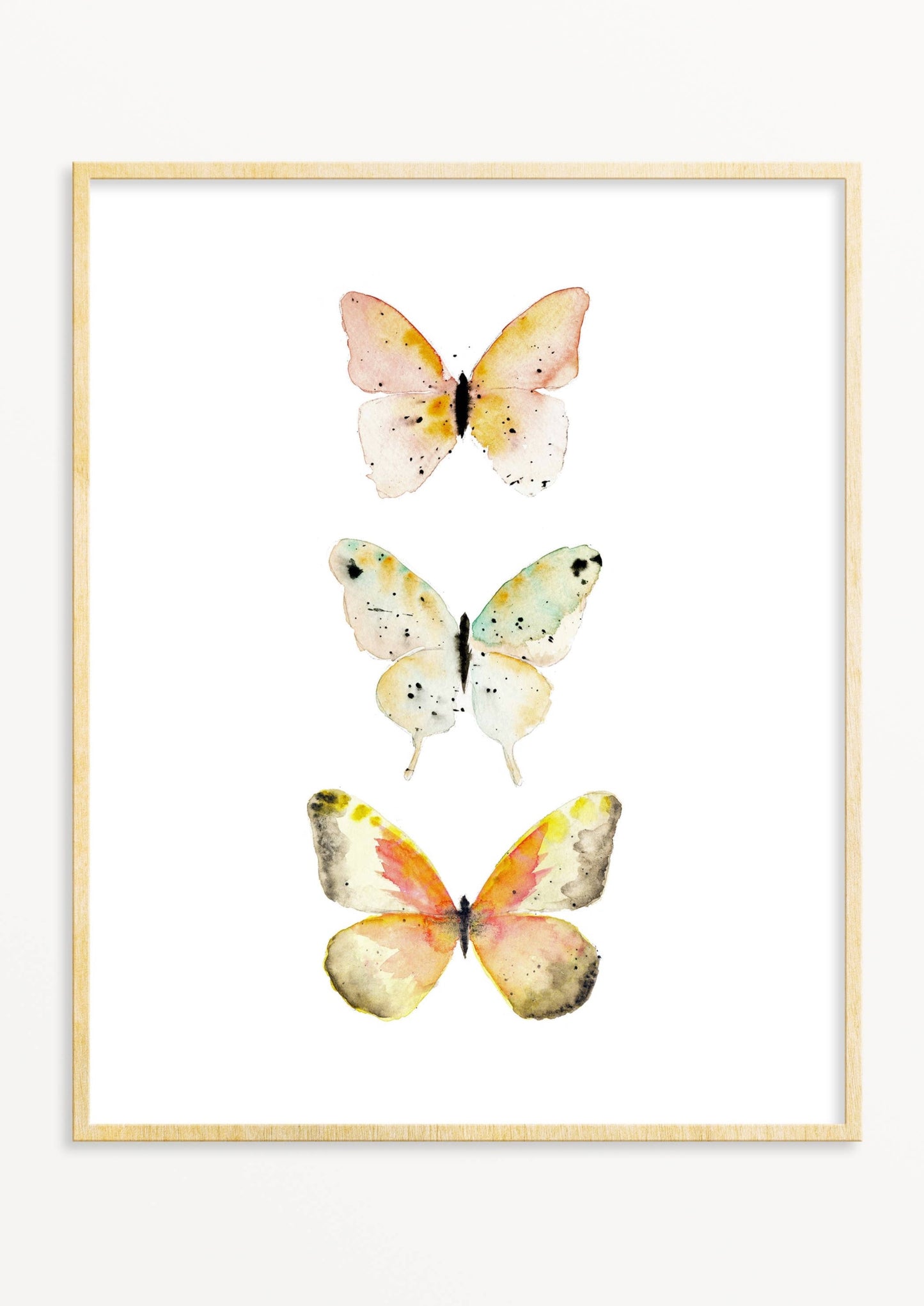 Watercolor Butterflies No. 3 Art Print