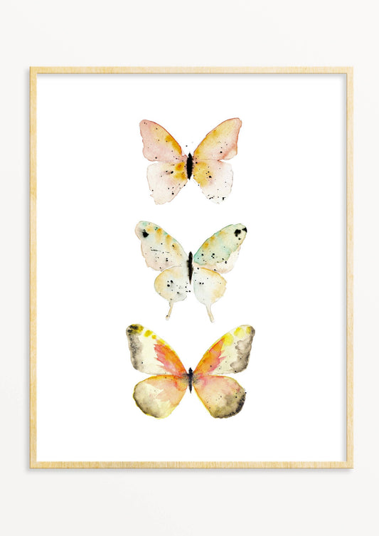 Watercolor Butterflies No. 3 Art Print