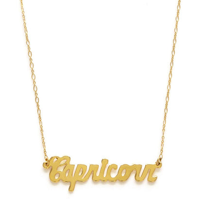 Zodiac Script Necklace