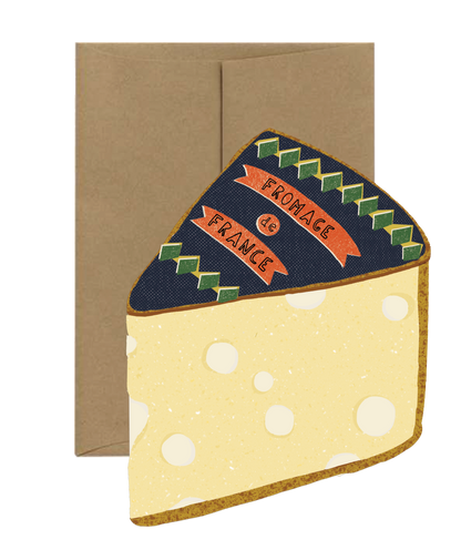 Cheese Slice Die Cut Card