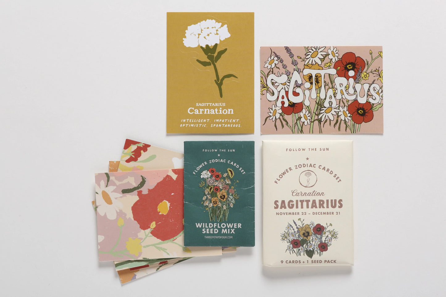 Flower Zodiac Card Pack Set