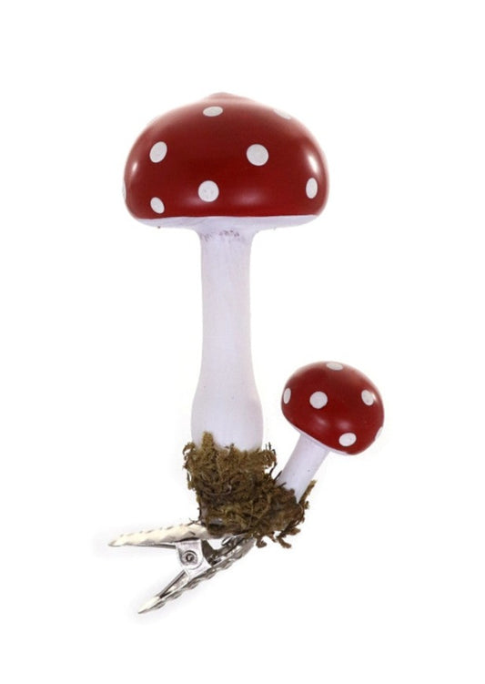 German Toadstool Clip Ornament