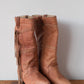 Vintage Leather Cowboy Fringe Boots
