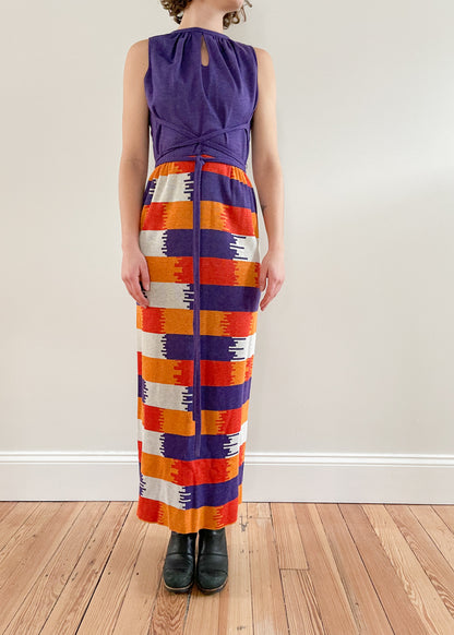 Vintage Bold Color Block Dress  NAVA