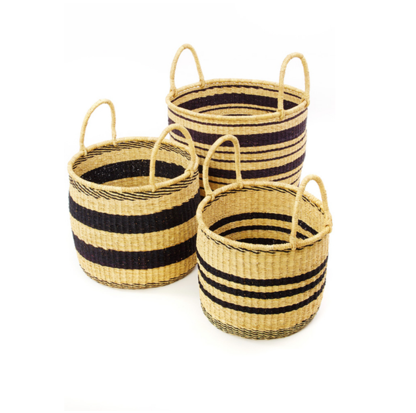 Striped Hamper Baskets