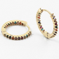 Rhinestone Rainbow Hoops