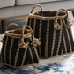 Wicker Basket with Rope Handles