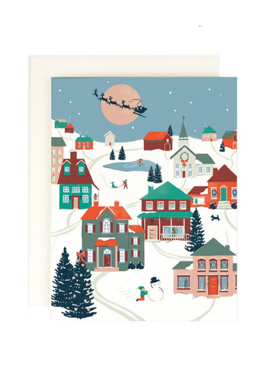 Folk Village Holiday Card