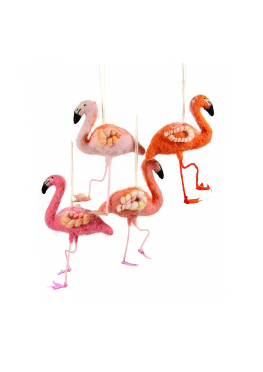 Felt Flamingo Ornament