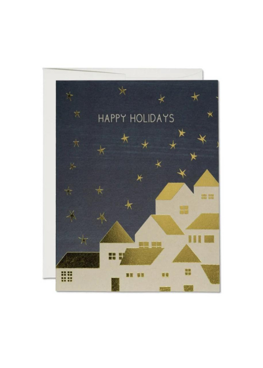 Gold Houses Foil Card