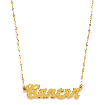 Zodiac Script Necklace