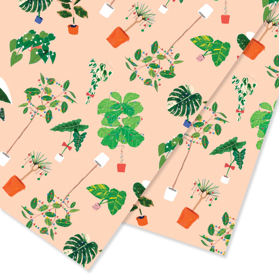 Botanical Xmas Rolled Gift Wrap