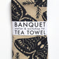 All-Linen Tea Towel | Black Moths