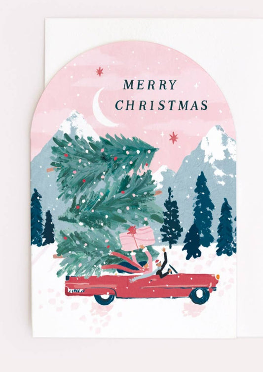 Driving Home Christmas Card