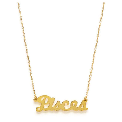 Zodiac Script Necklace