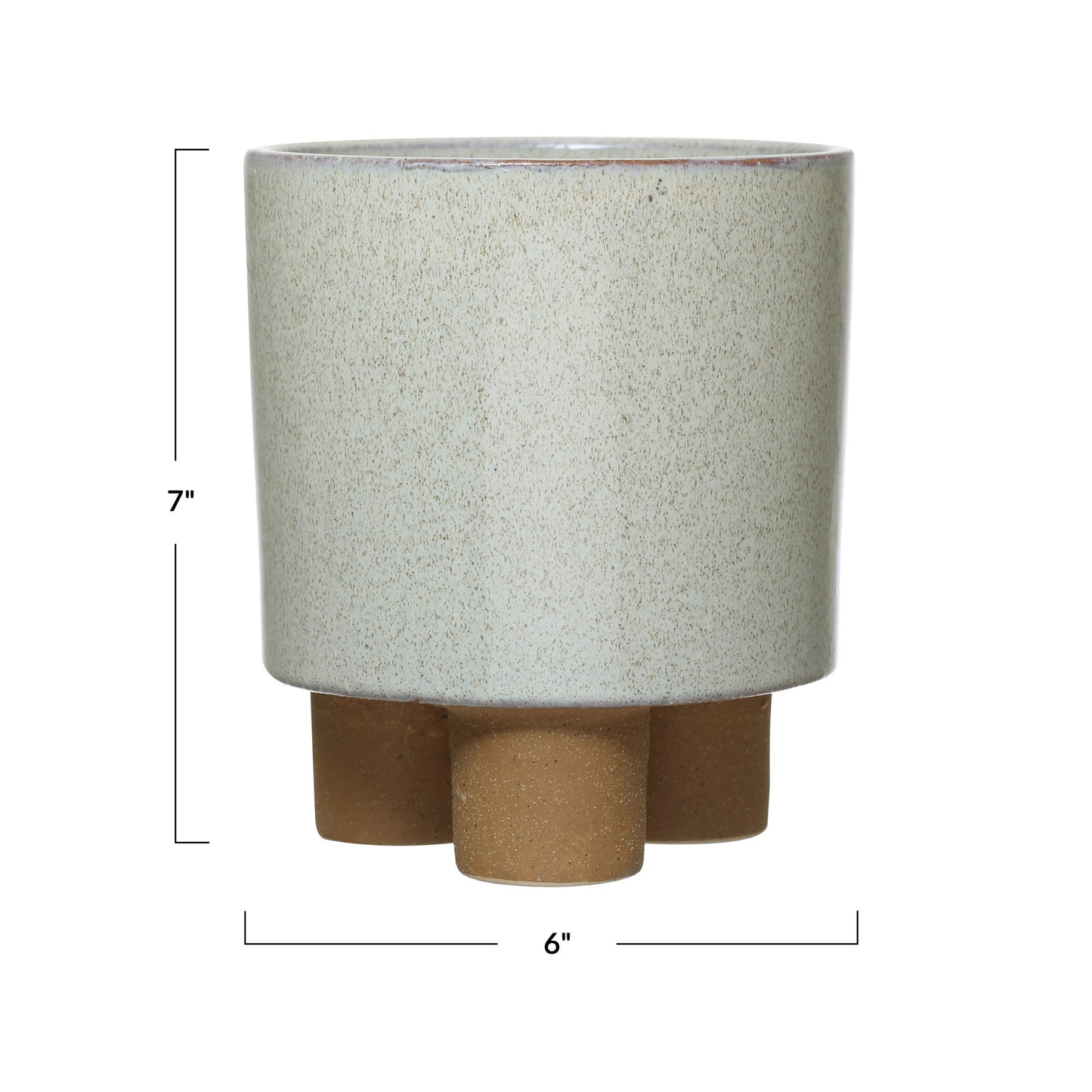 Stoneware Footed Planter | Blue
