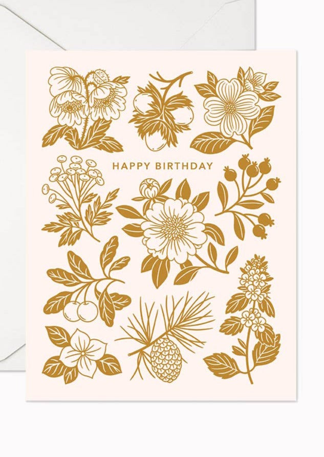 Golden Woods Birthday Card
