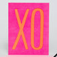 XO Pink and Orange Card