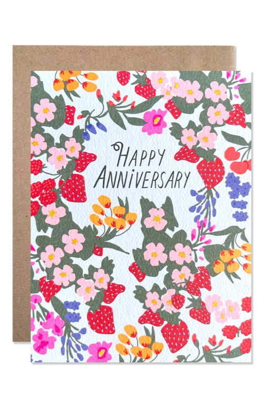 Anniversary Fruits and Flowers Card