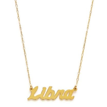 Zodiac Script Necklace