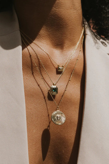 Poppy Baguette Pendant Necklace